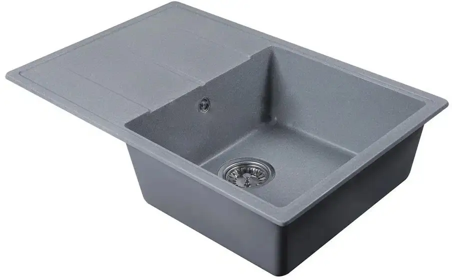 Кухонная мойка Marblan Magnum R (серебристый, с сифоном) - фото товара