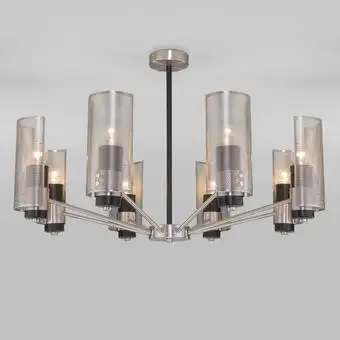 Люстра средней высоты Евросвет Grino 70139/8 (никель) – изображение в каталоге