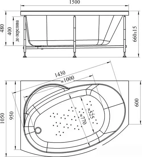 Ванна Vannesa Монти 150x105R 2-78-0-2-1-213 - фото товара