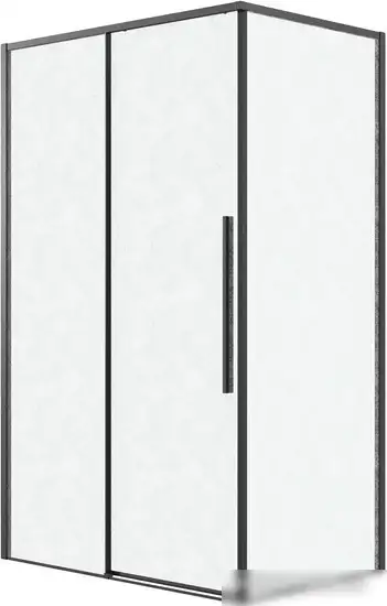 Душевой уголок Grossman Galaxy 140x80x195 120.K33.01.1480.21.02 (черный матовый/шиншилла стекло)