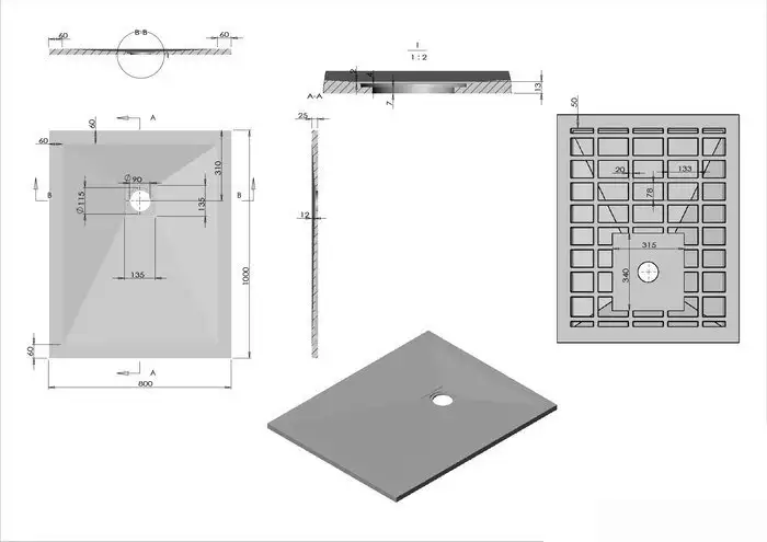 Душевой поддон Vincea VST-4SR8010W 100x80 - фото товара