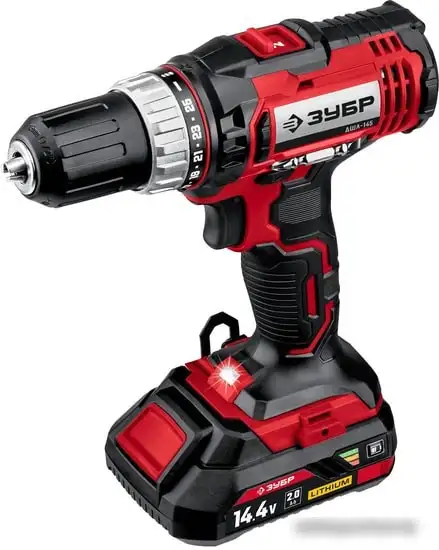 Дрель-шуруповерт Зубр Мастер ДШЛ-145-22 (с 2-мя АКБ, кейс) – фото товара