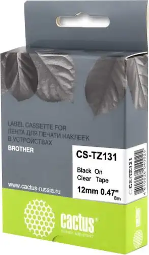 Картридж-лента для термопринтера CACTUS CS-TZ131 (аналог Brother TZ131) – изображение в каталоге