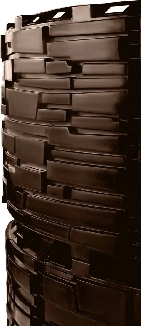 Компостер ВПМ Усиленный 6199376 (780 л, темно-коричневый/желтый) – фото товара