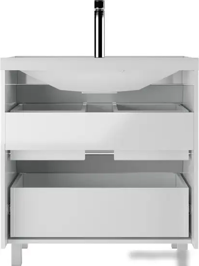Айсберг Тумба под умывальник Bazis 80 Ева В2 DA5908T с двумя ящиками – фото товара