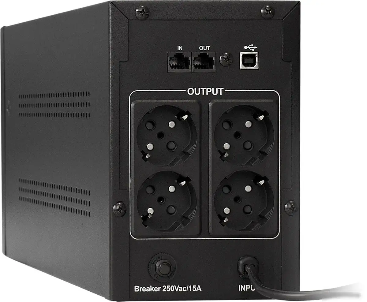 Источник бесперебойного питания ExeGate UNB-1000.LED.AVR.EURO.RJ.USB EP212518RUS – фото товара