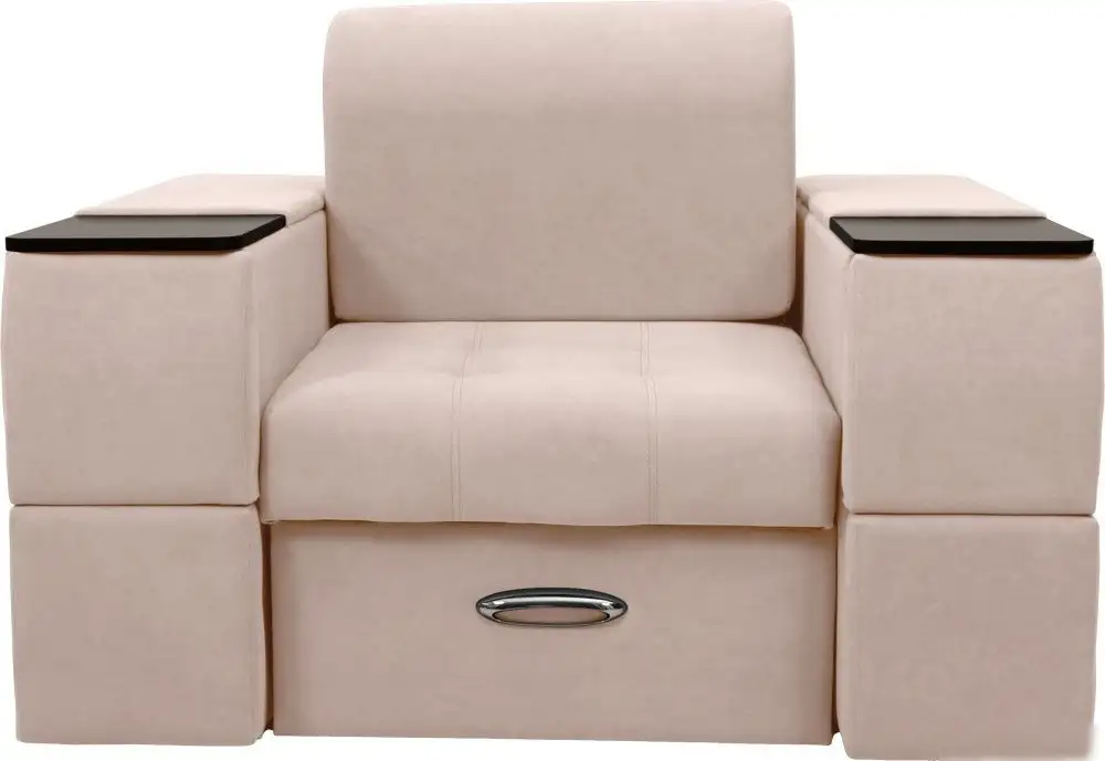 Кресло-кровать Сириус Лидер-13 НПБ 135x110 (Eva 01 велюр белый) – фото товара