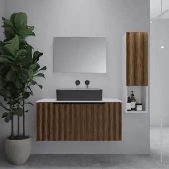 ЗОВ Тумба под умывальник Дублин 100 DU100LWMRM (белый тростник) – изображение в каталоге