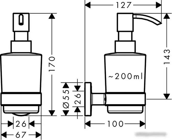 Дозатор для жидкого мыла Hansgrohe Logis Universal 41714000 – фото товара