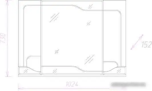 Onika Шкаф с зеркалом Веронэлла 105.00 [210506] – фото товара