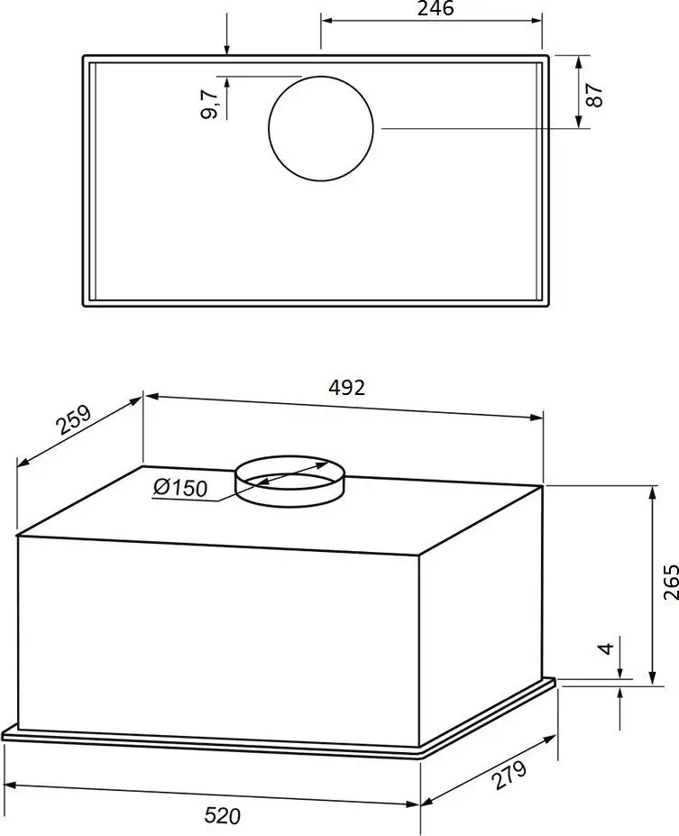 Кухонная вытяжка Krona Aspen 600 Black SGC КА-00009703 (черный) - фото товара