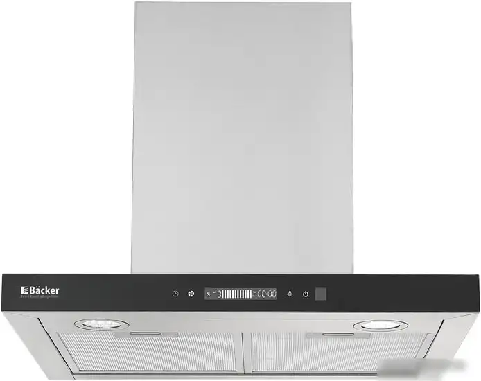 Кухонная вытяжка Backer CH60E-TGL200 SSBK Glass - фото товара
