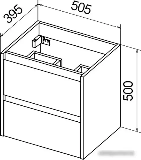 BelBagno Тумба под умывальник Kraft 39-500/390-2C-SO-RT (rovere tabacco) – фото товара