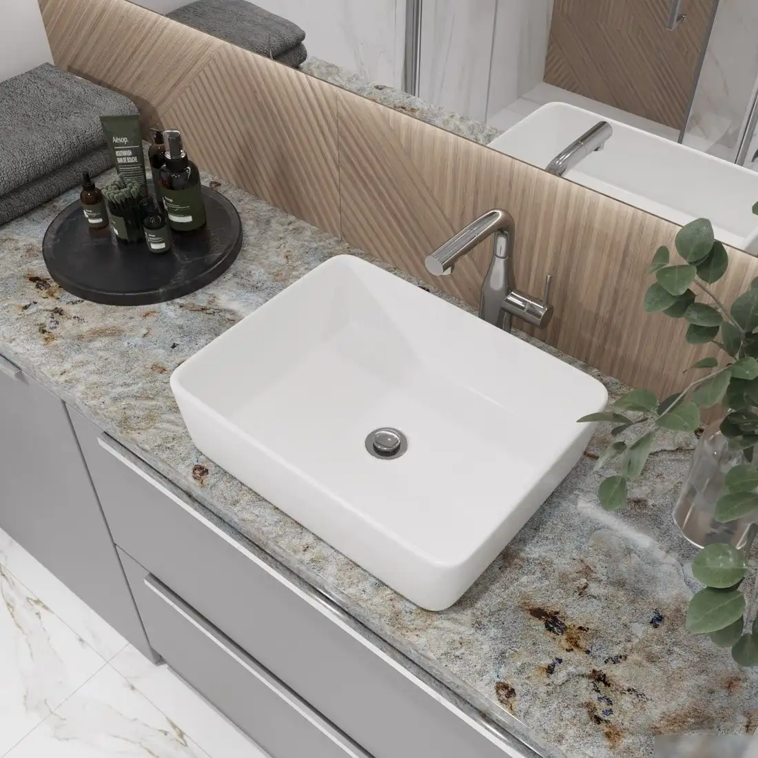 Умывальник Lauter 21674 + клапан 21190CH - фото товара