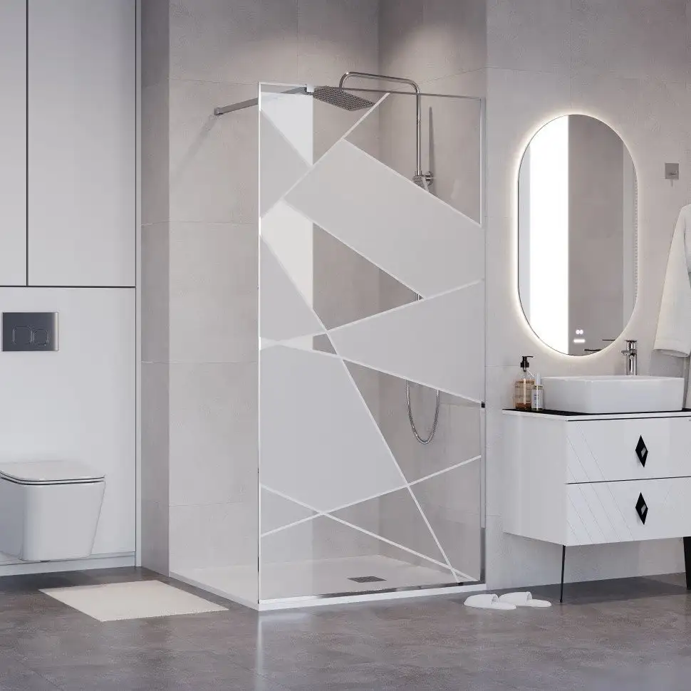 Душевая стенка Niagara NG-660-90 90x195 (хром/прозрачное стекло) - фото товара