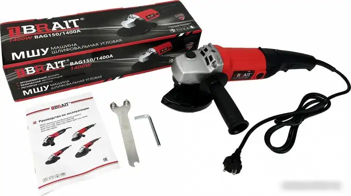 Угловая шлифмашина Brait BAG150/1400A – фото товара