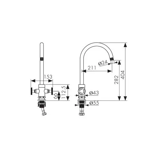Смеситель Kaiser Topaz 17333-2 (черный матовый) - фото товара