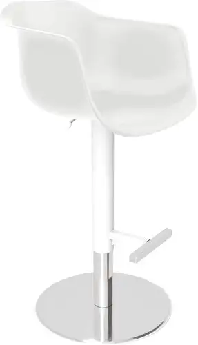 Стул с подлокотниками Sheffilton SHT-ST31/S128 (белый/хром/белый муар) – изображение в каталоге