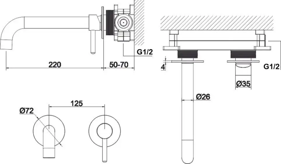 Смеситель Whitecross Y Y1215GLB (брашированное золото) - фото товара