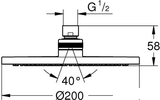 Верхний душ Grohe Tempesta Cosmopolitan 200 27541001 - фото товара