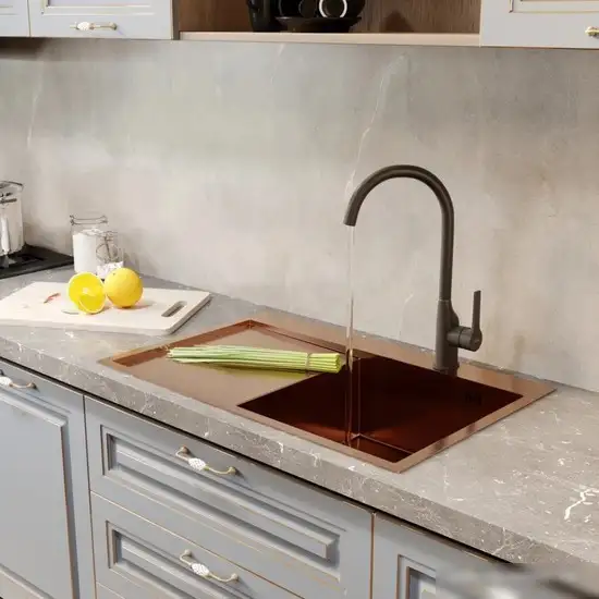 Кухонная мойка Mixline Pro 552920 (бронза, с сифоном) - фото товара