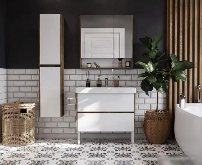 Мебель для ванных комнат Акватон Тумба под умывальник Сканди 90 1A251901SDZ90 – фото товара