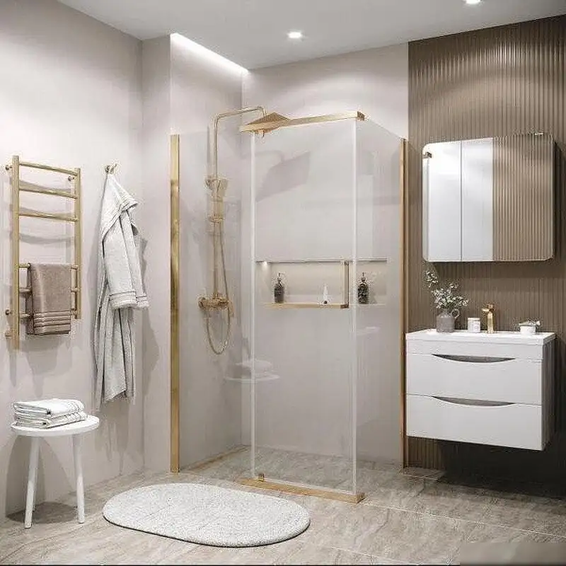 Душевой уголок Grossman Pragma 120х100х195 120.K33.03.1210.32.00 (золото/стекло прозрачное) - фото товара
