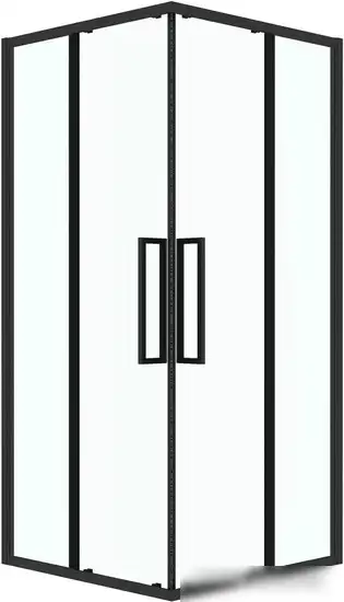 Душевой уголок Grossman Cosmo 80x80x195 300.K33.02.8080.21.00 (черный матовый/прозрачное стекло)