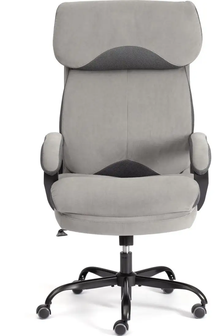 Офисное кресло TetChair Duke metal BL (велюр, серый) – фото товара