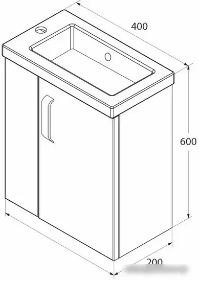 IDDIS Тумба под умывальник Torr 40 TOR40W1i95 – фото товара