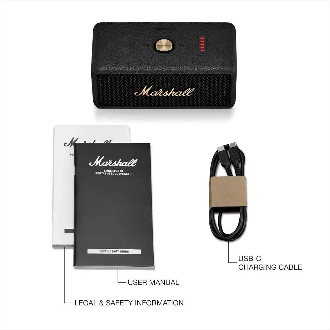 Беспроводная колонка Marshall Emberton III (черный/латунь) – фото товара