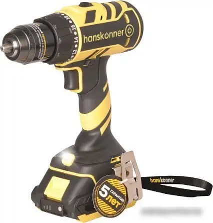 Дрель-шуруповерт Hanskonner HCD1865 (с 2-мя АКБ, кейс) – фото товара