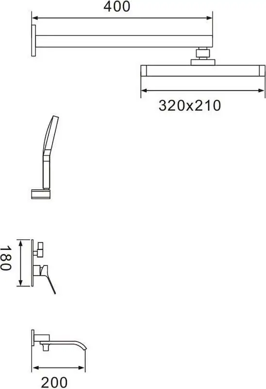 Душевая система Shevanik S4035T - фото товара