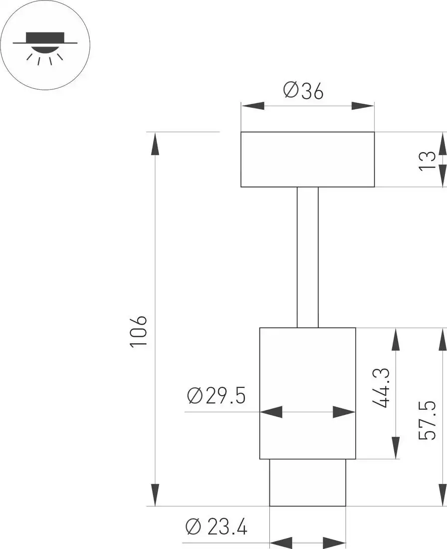 Точечный светильник Arlight ART-NEMO-SURFACE-ZOOM-R29.5-2W Warm3000 BK 15-45deg 049771 – фото товара