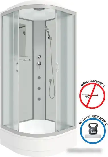 Душевая кабина Niagara NG-3302-14G 100x100x215 (матовое стекло) - фото товара