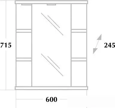 Onika Шкаф с зеркалом Глория 60.02 левый (белый) [206007] – фото товара