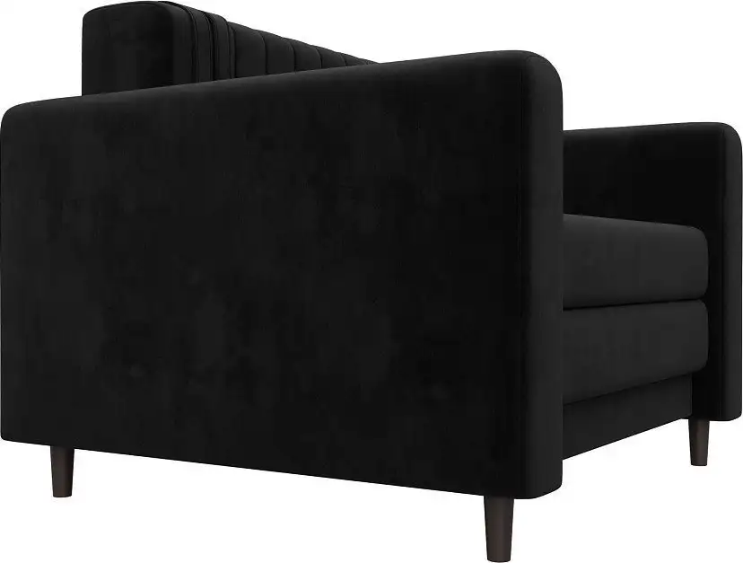 Кресло-кровать Лига диванов Лига-070 132561 (велюр Seven 35 черный)