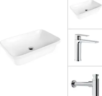 Умывальник Lauter 21370 + Reef 21CK678C с сифоном 21635CH (хром) - изображение в каталоге