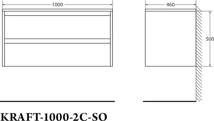 BelBagno Тумба под умывальник Kraft-1000-2C-SO-RNN (rovere nebras.) – фото товара