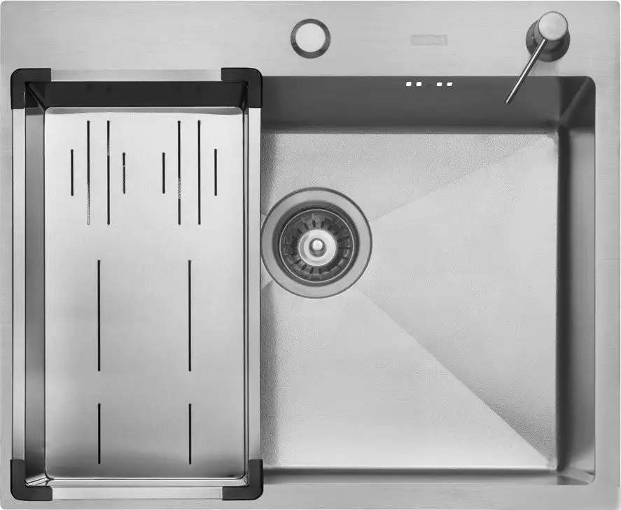 Кухонная мойка ARFEKA Eco AR мойка 600*500, коландер G, дозатор Satin Decor Volcanic - фото товара