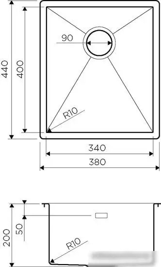 Кухонная мойка Omoikiri Taki 38-U/IF LG - фото товара