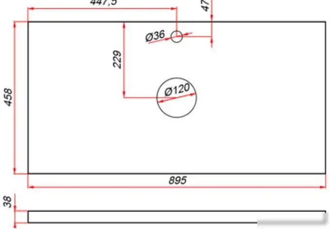 ЗОВ Столешница HPL 38 CHPL38T895458C1 (туя) – фото товара