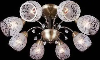 Люстра средней высоты Евросвет Gabriella 30026/8 античная бронза – изображение в каталоге