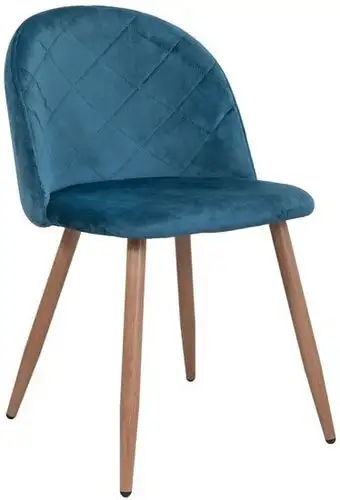 Стул AksHome Honnor (голубой велюр HLR-62/дуб) – изображение в каталоге