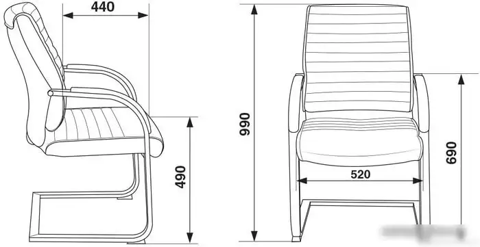 Кресло Бюрократ T-8010-LOW-V (черный) – фото товара