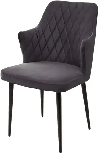 Стул M-City Herman 461MC05394 (темно-серый велюр/черный) – изображение в каталоге