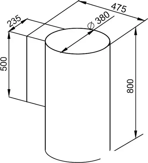 Кухонная вытяжка KUPPERSBERG WL-Tuba B - фото товара