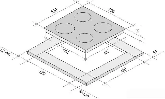 Варочная панель Krona Vento 60 BL - фото товара