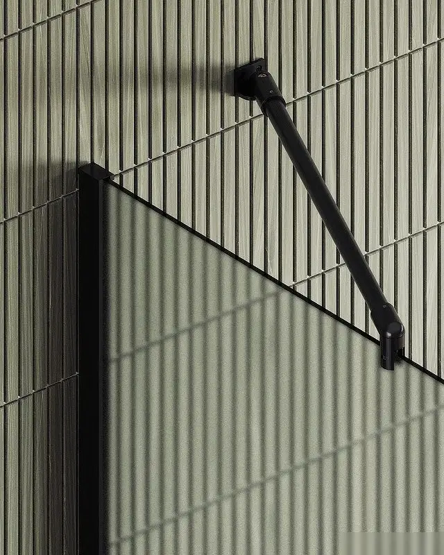 Душевая стенка MaybahGlass 195х99 MGD-1357-6ш (сатин/черный) - фото товара