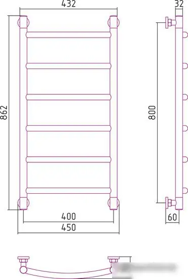 Полотенцесушитель Сунержа Галант+ 800x400 30-0200-8040 - фото товара